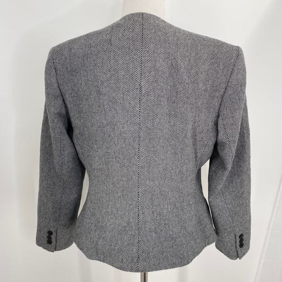 Sasson Vintage 80's Double Breasted Tweed Blazer Size 12 - Picture 5 of 9